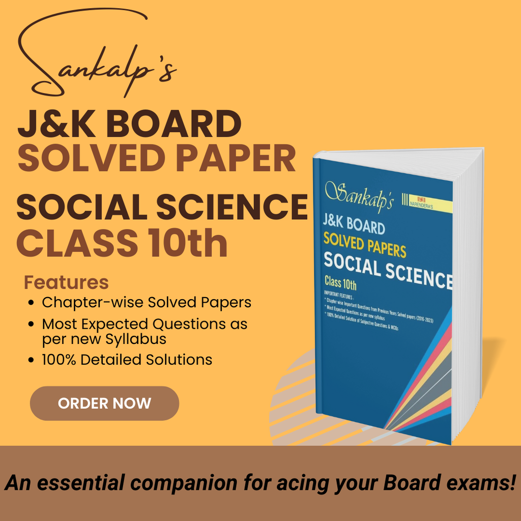 Class 10th Sankalp's JKBOSE CHAPTERWISE Solved Papers (SOCIAL SCIENCE)