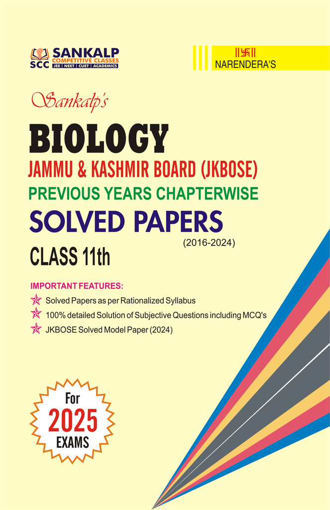 Class 11th Sankalp's JKBOSE Previous Years CHAPTERWISE Solved Papers (BIOLOGY)