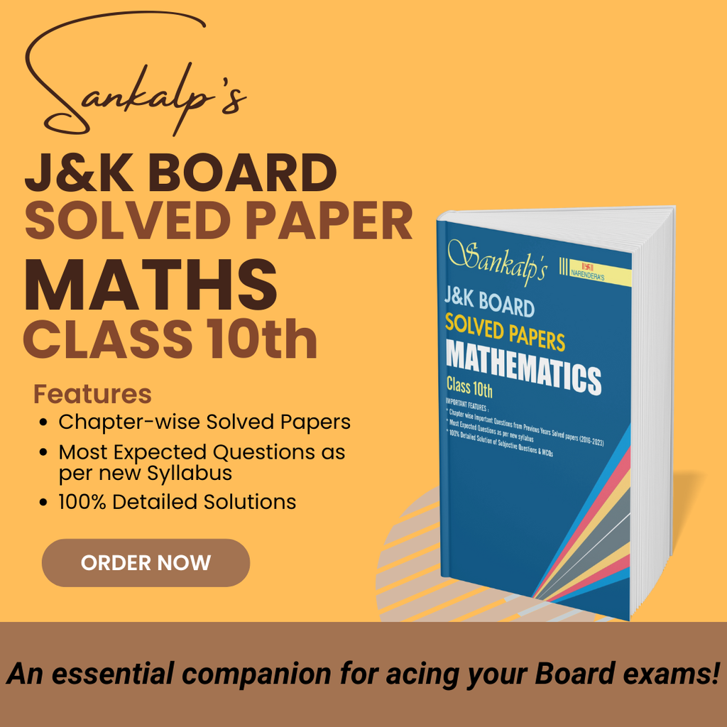 Class 10th Sankalp's JKBOSE CHAPTERWISE Solved Papers (MATHEMATICS)